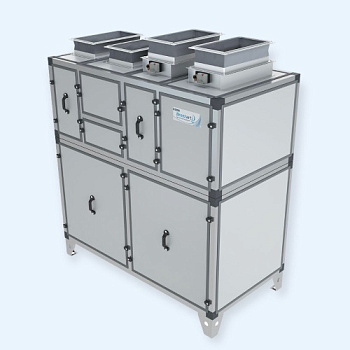 2000 Lux RP VB EZ10-3F Breezart Приточно-вытяжная установка с противоточным пластинчатым рекуператором напольная  секционная